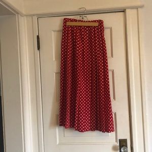 Red polka dot skirt